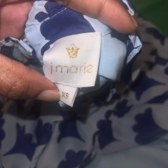 J. Marie Sleeveless Blue and White Patterned Dress size XS - Picture 5 of 5